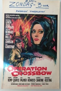 OPERATION CROSSBOW - SOPHIA LOREN GEORGE PEPPARD ORIGINAL BELGIAN MOVIE POSTER - Picture 1 of 1