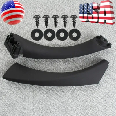REAR Right Black INNER OUTER DOOR PANEL HANDLE PULL TRIM COVER FOR BMW E90 328i  Foto 1 de 4