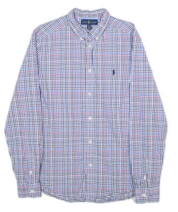 POLO RALPH LAUREN | Mens White Blue Red Casual Western Check Plaid Shirt | Small - Picture 1 of 2