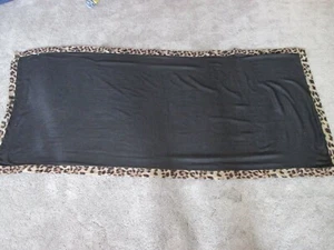 Natasha Leopard Cheetah Animal Print Trim Scarf/Shawl Wrap 31x68 Reversible - Picture 1 of 4