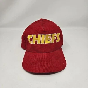 Cappello berretto snapback vintage anni 90 NFL Kansas City Chiefs velluto a coste Starline - Foto 1 di 6