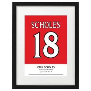 Paul Scholes Manchester United 18 shirt art print / poster - Picture 1 of 2