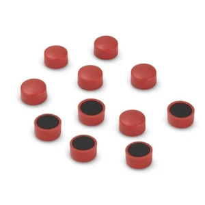 10 Magnets in Red Plastic Case 10mm x 6mm - Picture 1 of 2