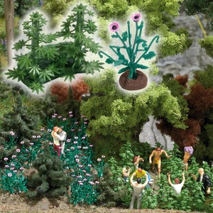 Cáñamo (x6) Y Amapola (x16) Plantas Oo / Calibrador Ho Busch 1250 - Imagen 1 de 1