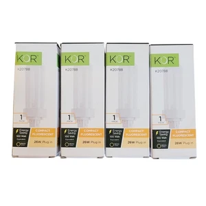 KOR K20788 Lampadina Fluorescente Compatta 26W Spina 100 Watt Equivalente Confezione da 4 - Foto 1 di 6