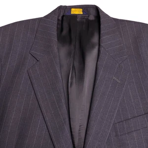 Brooks Brothers Brooksease Suit 2 Piece 44S (36x29.5 Cuffed) Dark Gray Striped - Picture 1 of 18