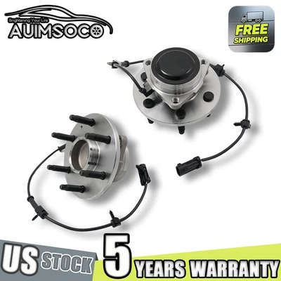 For 2WD 1999-2006 Chevy Silverado GMC Sierra 1500 Pair Front Wheel & Bearing Hub - Image 1 of 4