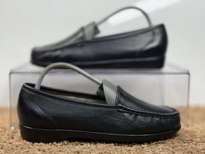 SAS Simplify Tripad mocassino comodo slip on in pelle da donna taglia 7 nero - Foto 1 di 11