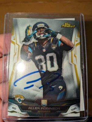 Allen Robinson RC 2014 Topps Finest 🐆Jaguars🐆#148  Redemption ON CARD AUTO COA - Image 1 of 4
