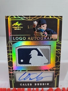 2024 Leaf Trinity Caleb Durbin Logoman Patch Autograph #1/1 LA-CD - Bild 1 von 6