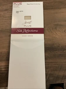 Nuove ginocchiere Hanes Silk Reflections trasparenti più punta potenziata perla - Foto 1 di 7