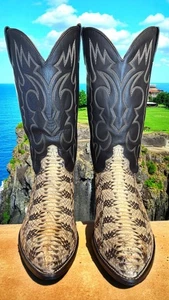 J Chisholm RARO Vintage Exótico Tigre Serpiente 0769 Talla 12-D ¡COLGA! 956-31852 - Imagen 1 de 14