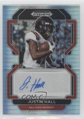 2023 Panini Prizm Draft Picks 2022 Update Hyper Justin Hall #RA-JHA Auto - Image 1 of 2