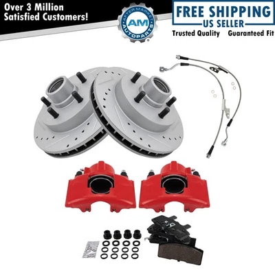 Kit de pastillas de freno delanteras y rotor para 92-99 Chevrolet C1500 Suburban Tahoe GMC Yukon Foto 1 de 4