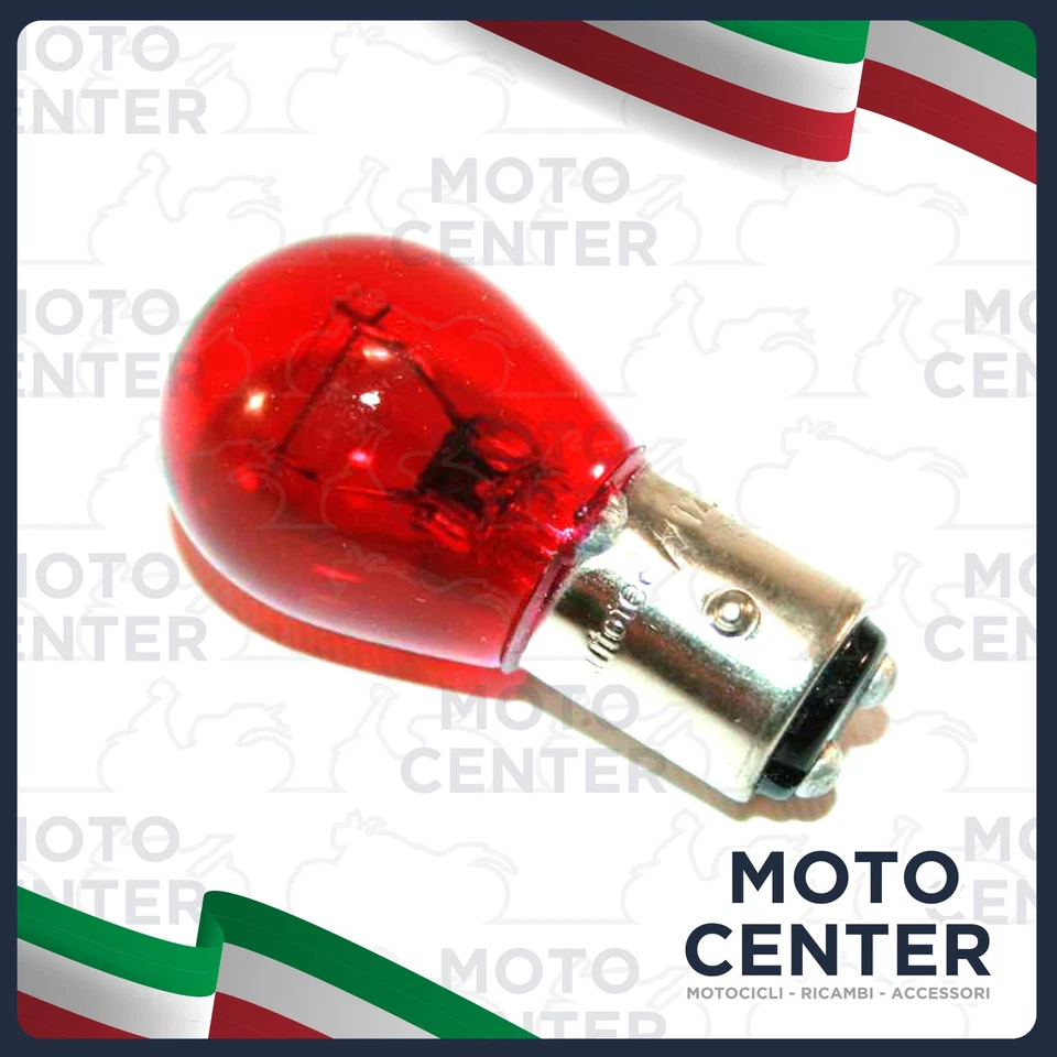 LAMPADA ROSSA BAY15D STOP POSTERIORE 12 V. - 5/21W. VETRI POSTERIORI TRASPARENTI - Immagine 1 di 1