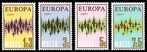 MALTA 1972 Europa 4v MNH** - Foto 1 di 1