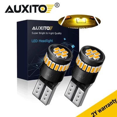 24 SMD LED Indicator Bulbs T10 501 W5W 3014 158 Xenon Amber/Orange CANBUS Pack 2 - Image 1 of 4
