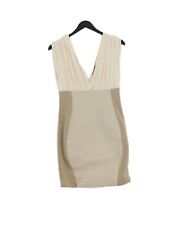 Wow Couture Women's Midi Dress L Tan 100% Other Sleeveless Midi V-Neck A-Line