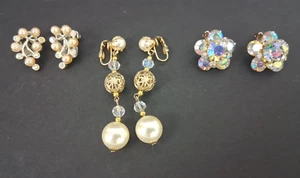 Vintage Clip-on Earring Lot - Picture 1 of 2
