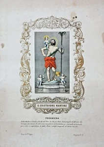 S. CRISTOFORO. Litografia, Doyen, 1850 ca. - Picture 1 of 1