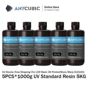 5KG ANYCUBIC UV Resina multicolor per LCD SLA Resin Stampante 3D M3 Mars 5*1000g - Afbeelding 1 van 19