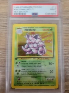 Nidoking 11/102 holo PSA 9 French Base Set 1st Edition Pokemon - Picture 1 of 2