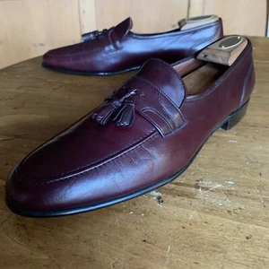 E. T. Wright Burgundy Calf Leather Tassel Loafers Mens 14 B - Picture 1 of 9