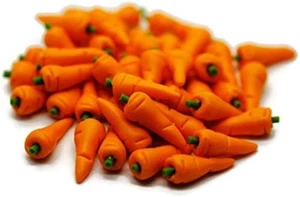 20 Loose Carrots Dollhouse Miniatures Food Kitchen Rec No.5 - Picture 1 of 12