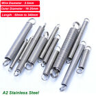 A2 Stainless Steel Extension Tension Spring Closed Loop Springs Wire Dia 2.5mm
