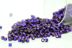 Miyuki Delicas 11/0 Inside Dyed Dk.Purple Seed Beads DB-609