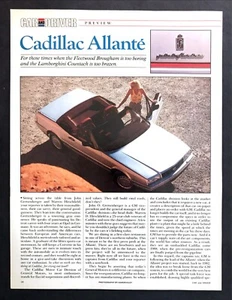 1986 Cadillac Allante Convertible Road Test Tech Data Photos Review Article - Picture 1 of 1