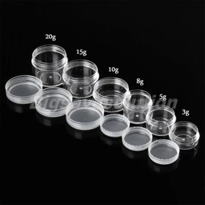 5Pc 3/5/8/10/15/20ml Portable Plastic Cosmetic Empty Jar Makeup Bottle Travel HQ - Picture 1 of 12
