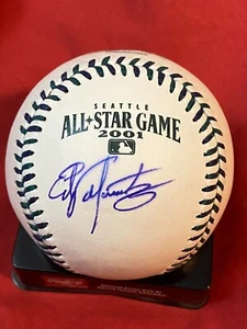 EDGAR MARTÍNEZ AUTOGRAFIADO FIRMADO 2001 ALL STAR GAME BÉISBOL MARINEROS CERTIFICADO DE AUTENTICIDAD - Imagen 1 de 2