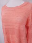 Forever 21 Cardigan Medium Open Knit top Coral L/S Crew neck NWT  A1P