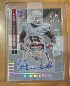 2015 Panini Contenders Draft Picks Bowl Ticket Derron Smith Rookie Auto #82/99