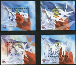 Malta Flags Stamps 2005 MNH CHOGM Commonwealth Heads of Government 4x 1v S/S - Picture 1 of 1