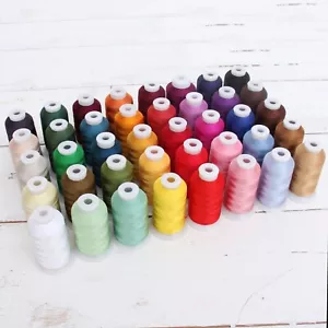 RAYON MACHINE EMBROIDERY THREAD SET 40 VIBRANT COLORS - 1000M CONES - 40WT - Picture 1 of 7