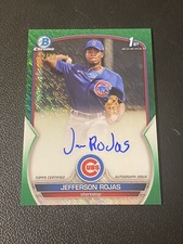 2023 Bowman Chrome JEFFERSON ROJAS Prospect Green Shimmer AUTO /99 Cubs 1st