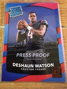 2017 Panini Donruss - Rated Rookie Press Proof Red #345 Deshaun Watson (RC) - Picture 1 of 2