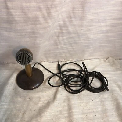 Vintage 1940's era Astatic Model # 200 Brown/gold  Bullet microphone - Untested - Image 1 of 4