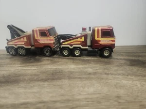 2 - Vintage Diecast Buddy L Corp Mack Tow Truck Wrecker 1980 Tow Works - Picture 1 of 4