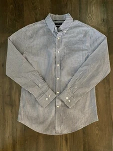 Camisa para hombre Croft & Barrow con botones de manga larga mezcla de algodón a rayas pequeña - Imagen 1 de 4