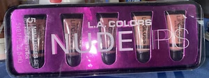 L.A. COLORS Nude Scene 5 Piece Lip gloss Gift Set - Picture 1 of 2