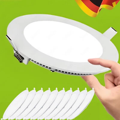 LED Panel Einbaustrahler Einbauleuchte Deckenleuchte Flach Rund Einbau Spot 230V - Bild 1 von 4