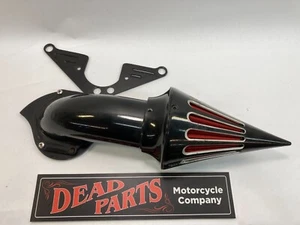 Honda Yamaha Suzuki Kawasaki black elbow high flow air intake filter look - Picture 1 of 3