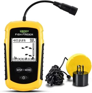 Kayak Handheld Fish Finder Sonar LCD Wired Fish Finder Transducer Boat Water Dep - Picture 1 of 7