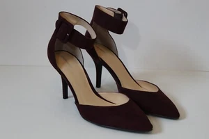 Liz Claiborne Women's Burgundy Faux Suede Pumps Size 10 M - Picture 1 of 10