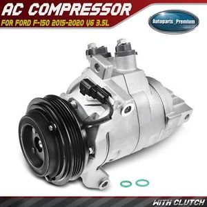 AC Compressor with Clutch for Ford F-150 2015 2016 2017 2018 2019 2020 3.5L 3.3L - Picture 1 of 9