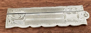 Silver 800,Original Antique Engraved Compact Vanity Comb folder pocket#CB - Picture 1 of 16