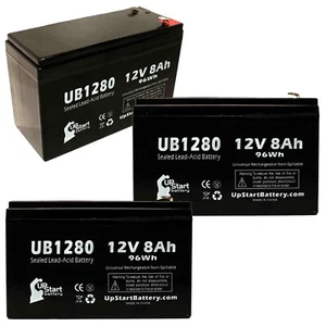 3-pack Apc smart-ups 1500 2200 1000 Battery UB1280 12V 8Ah Sealed Lead Acid AGM - Picture 1 of 1